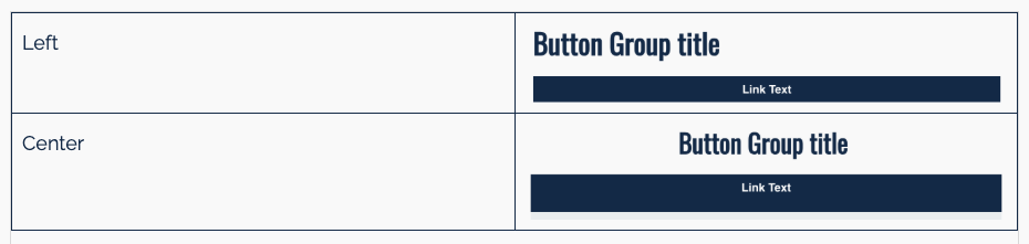 Formatting options Button Group Title Position table